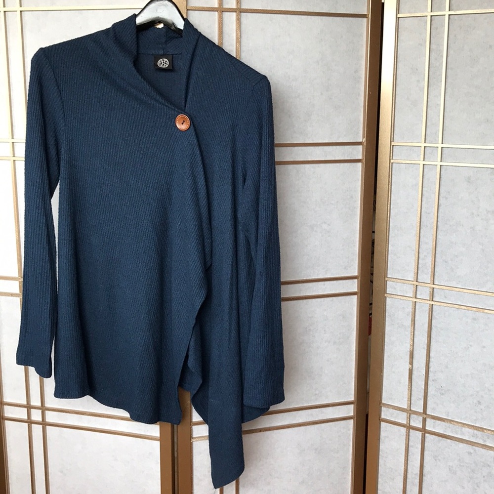 Blue long cardigan